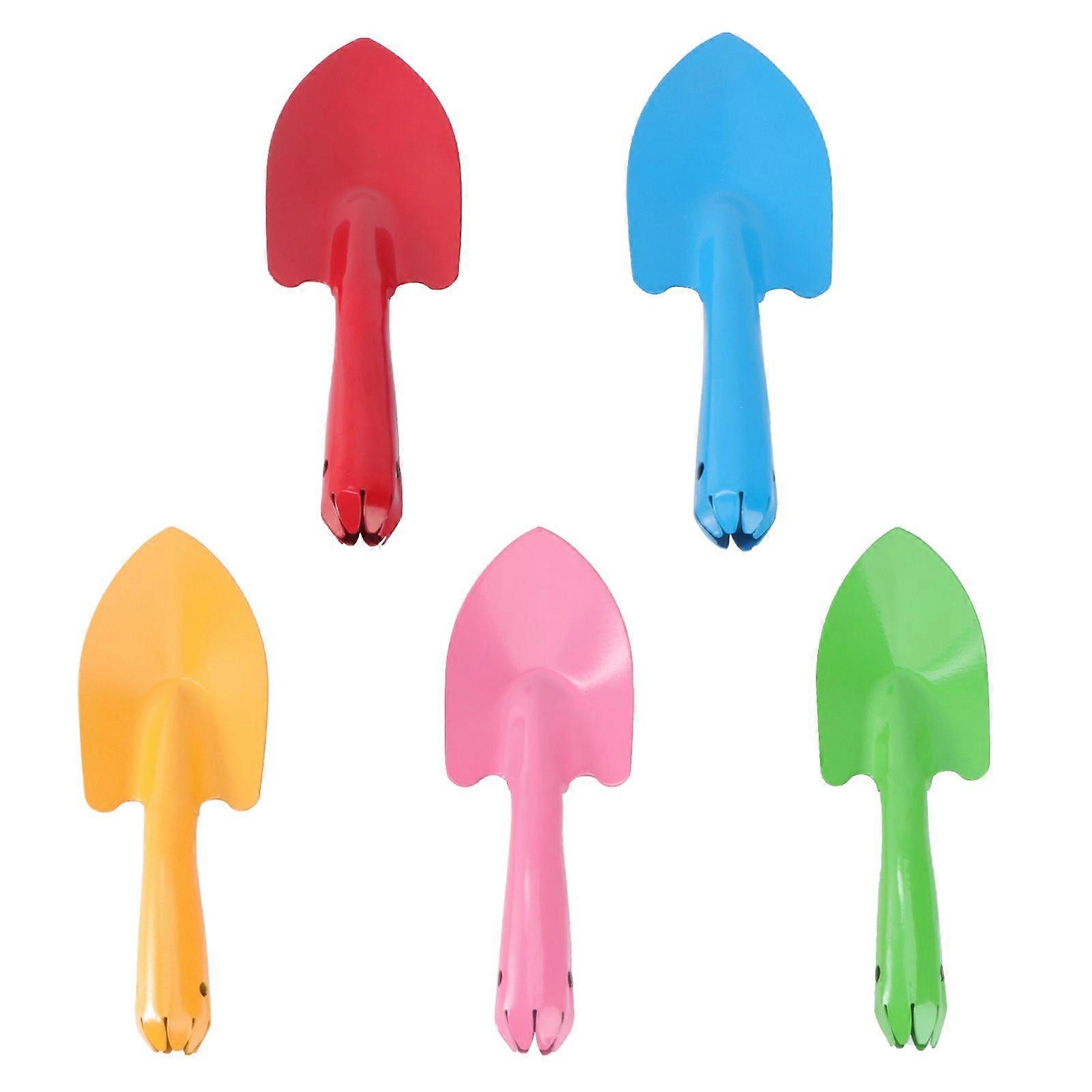 5pcs屋外キャンプショベル中庭庭ルーズアースカラースモールショベル