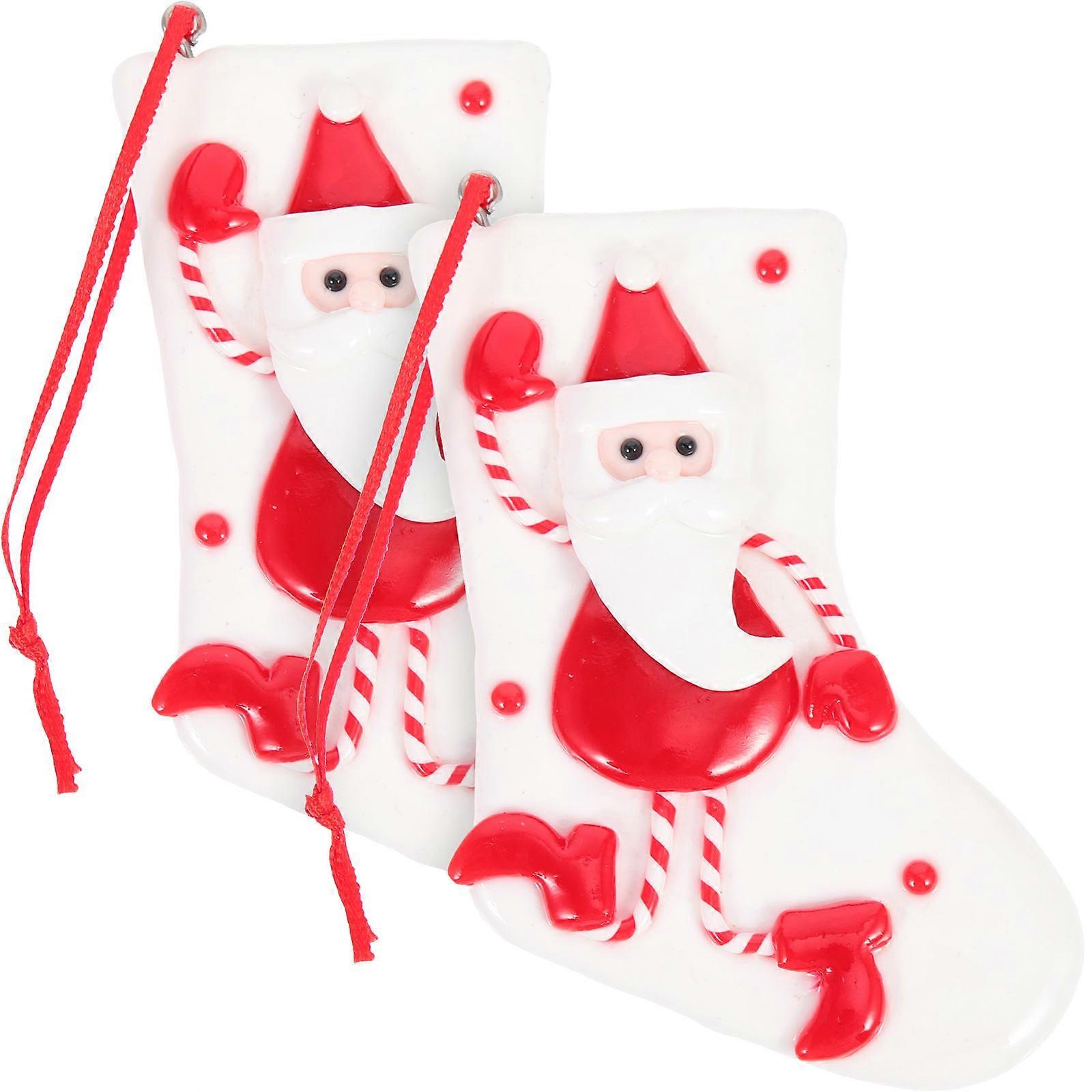 2pcs Soft Christmas Tree Hanging Pendants   Festive Home & Party Decorations for Tree and Window