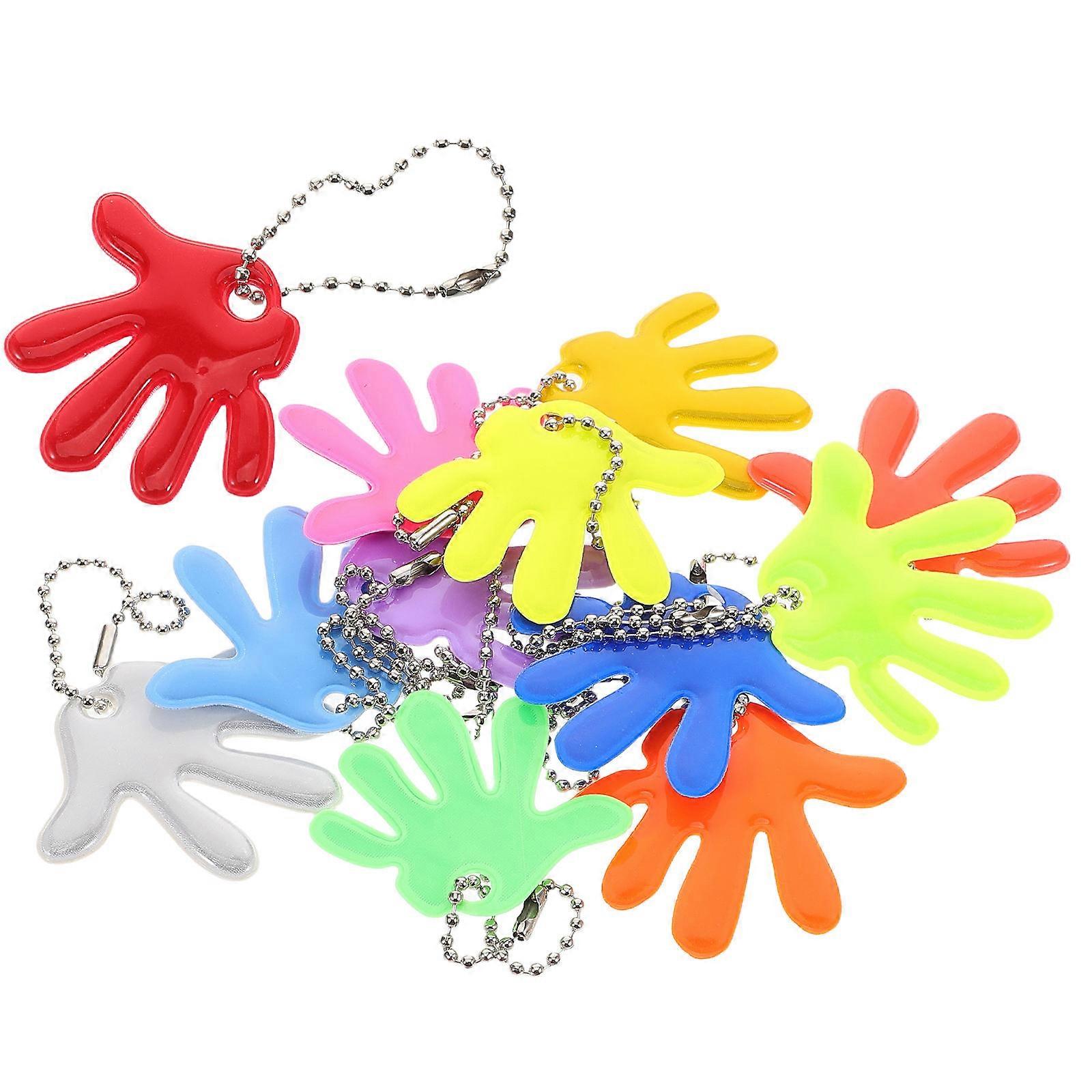 12pcs Reflective Key Chains – Fluorescent PVC Keychain Pendants for Men Women – Cute Hanging Keyrings for Daily Use