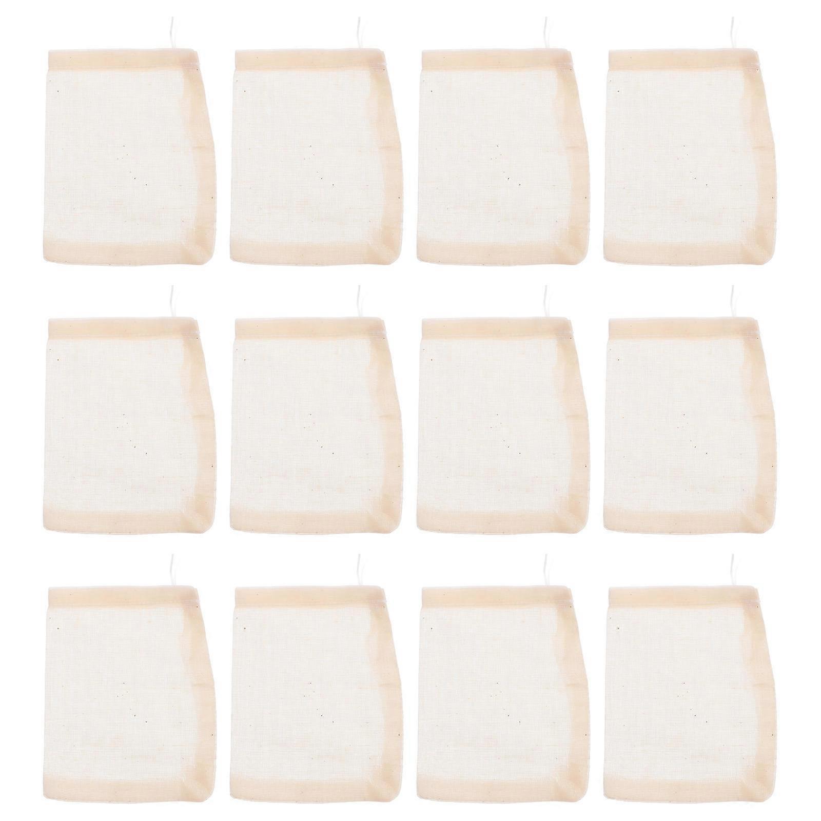 50pcs Reusable Cotton Gauze Drawstring Tea Bags for Loose Tea, Soup, and Cheesecloth Filtering in Kitchen Use