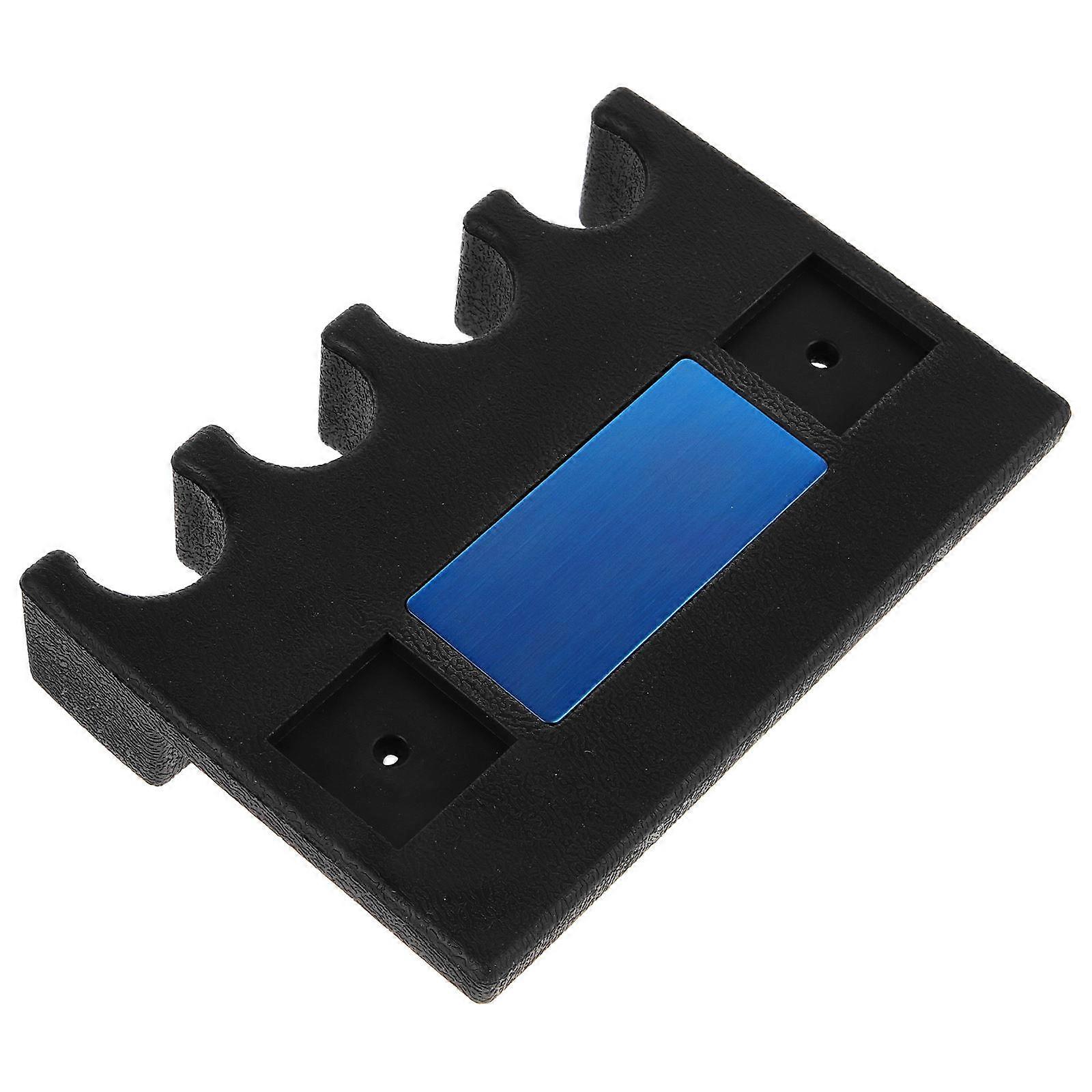 Billiards Rack Billiard Cue Rack Rubber Simple Design Practical Entertainment Venue 14.00X9.50X1.00CM Black 1Pcs