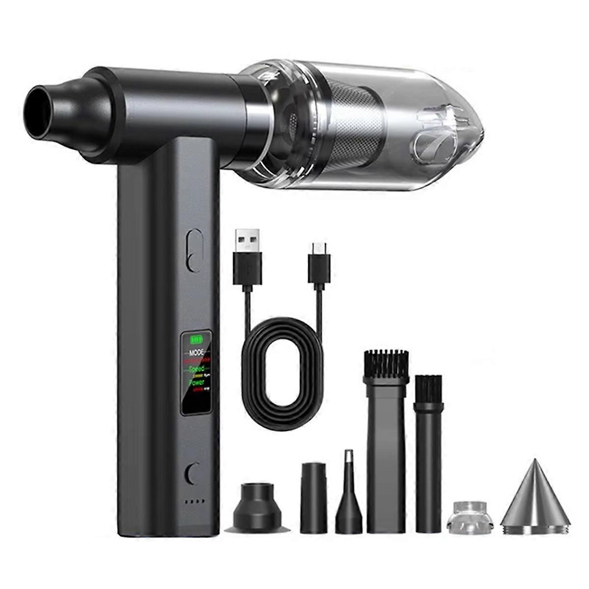 Display a LED 130000 giri/min Ventilatore a getto senza spazzole Spolverino elettrico Mini Turbo Fan Rimozione della polvere Ventilatore a secco a getto