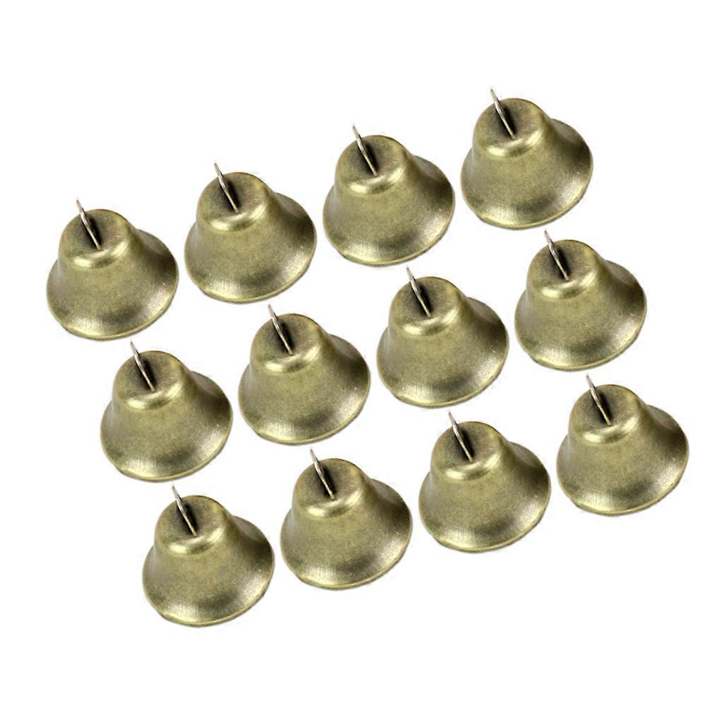 Small Bells Pendant Charms Vintage Christmas Iron Bell Diy Accessary Golden 3 80X3 80X3 80CM Decorative Home Decor 35Pcs
