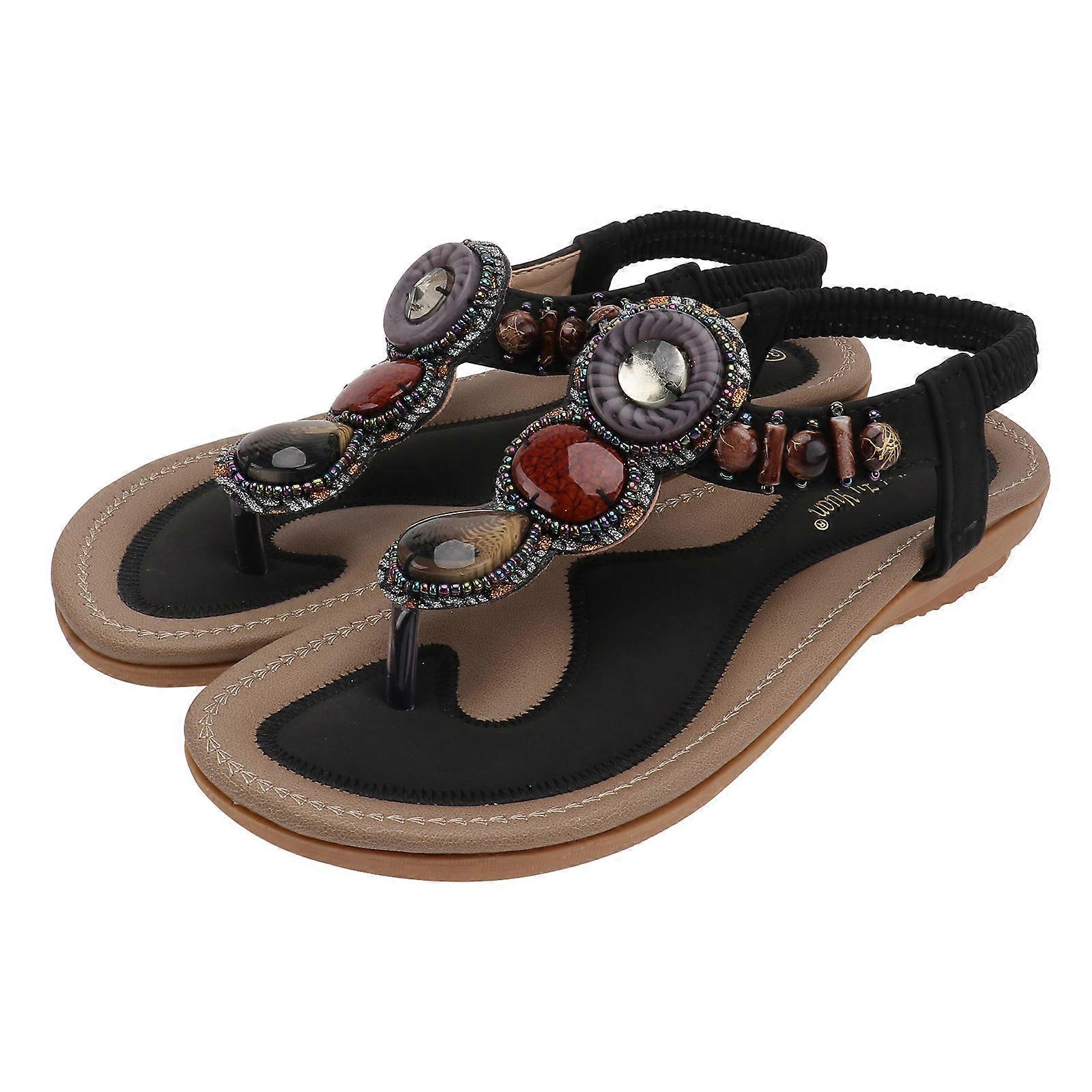 Bohemian Open-Toed Sandals Comfortable For Long Walks Women Summer Use 36-41 1Pair