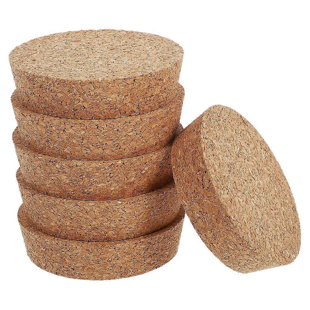 Tapered Cork Plugs for Jars Cork Stoppers Glass Bottles Home Decor Tight Seal Brown Color 6Pcs