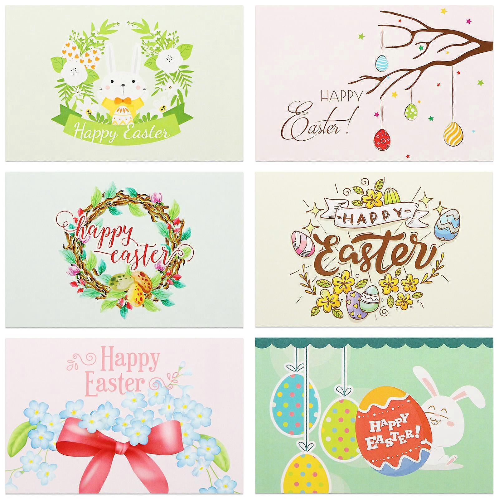 Easter Theme Blessing Card Party Decoration Multi-Colored 15x10cm Rectangular For 2Sets