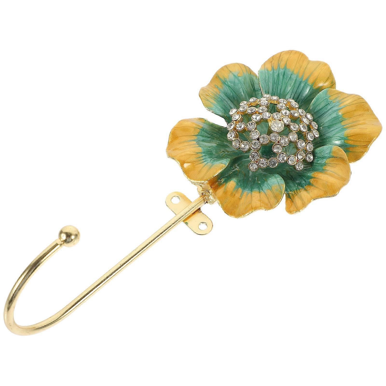 Vintage Flower Wall Hook Decorative Key Hanger for Coats Towels Hats Compact Design Home Decor Smooth Surface