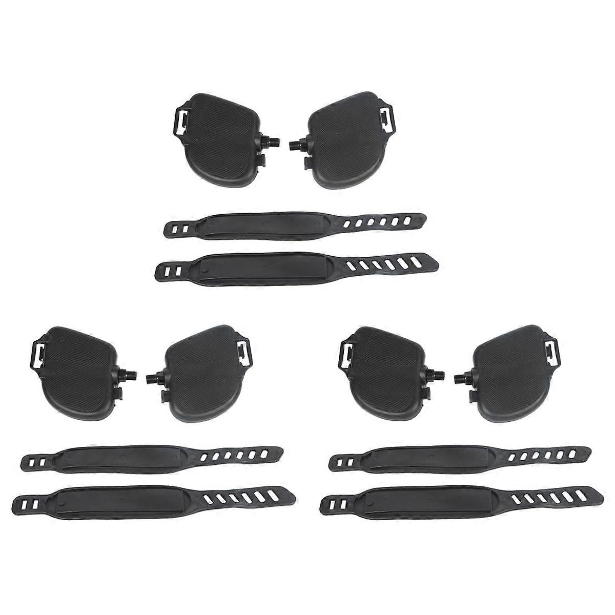 1Pair Exercise Bike Pedal Widened Bicycle Pedal With Pedal Straps