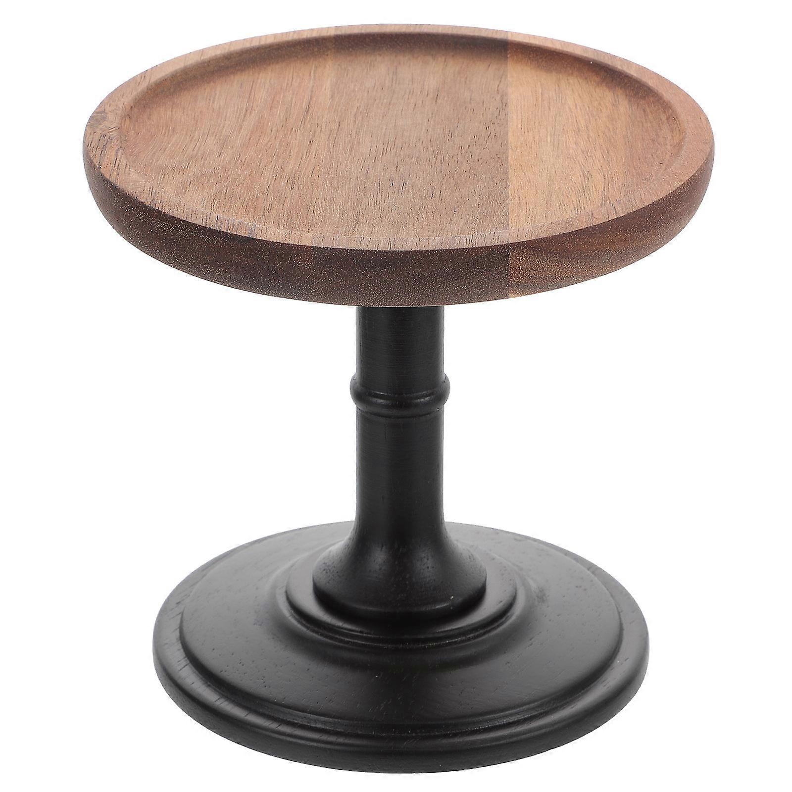 Decorative Cupcake Holder Dessert Display Rack Wooden High Base Simple and Design Brown 20X20X16.5CM Displaying Desserts 1Pcs