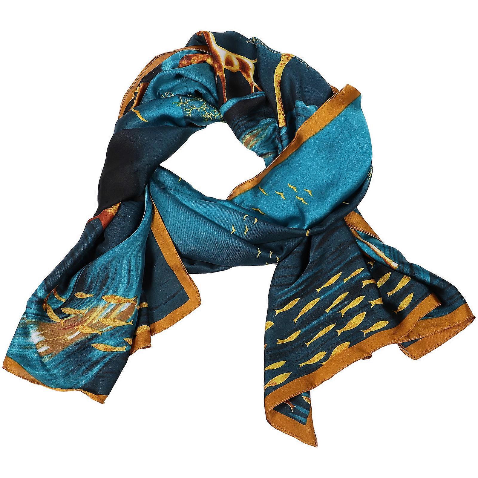 Multi-Purpose Shawl Fashion Printing Scarf Outdoor Use Assorted Color 1Pack