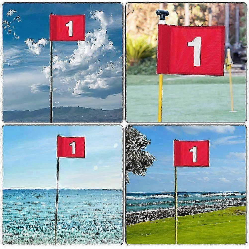 2Pcs Numbered Golfs Flags Target Golfing Flags Golfing Target Flags Golfs Training Flags