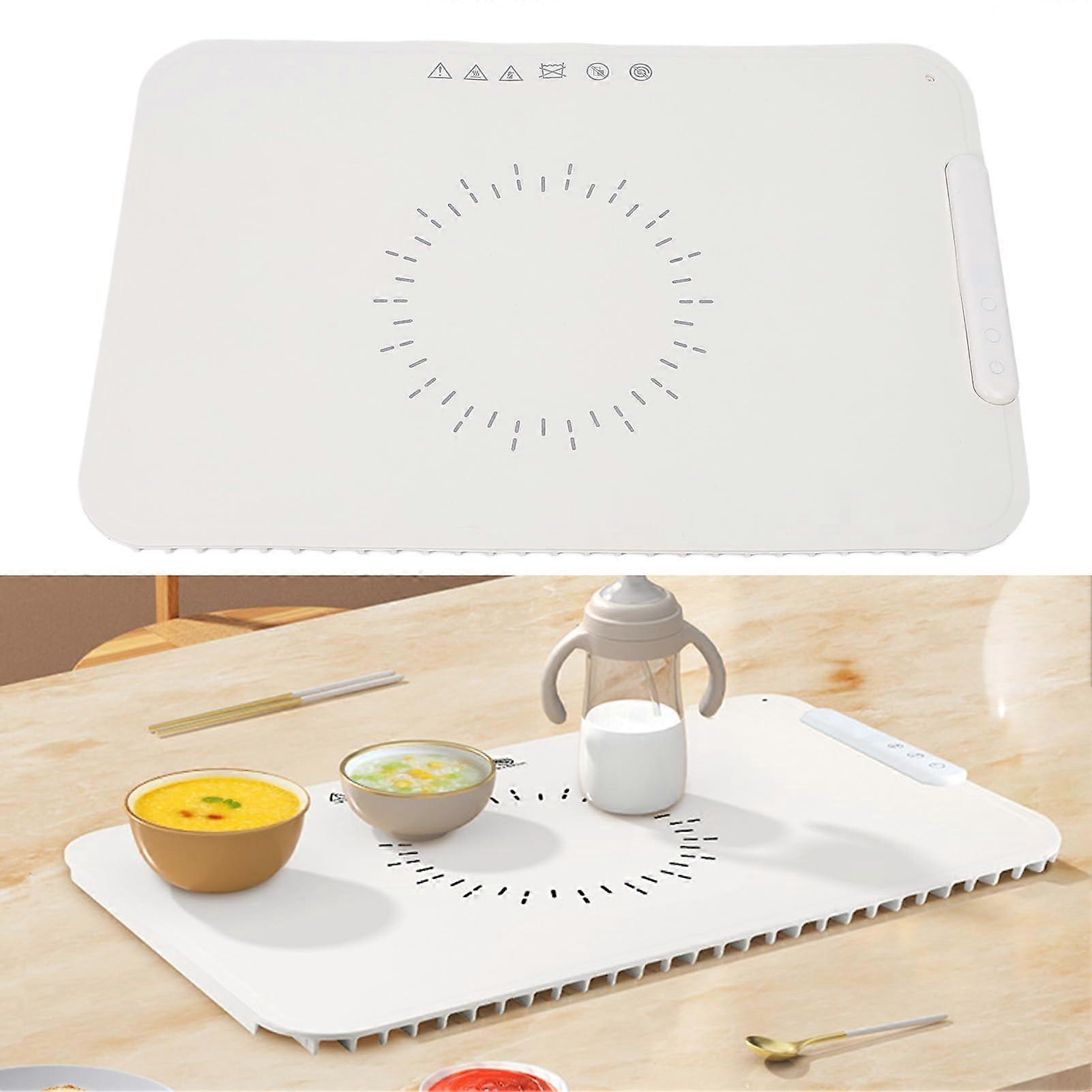 Heat Mat for Food, Electric Warming Tray with Temperature Control, Foldable, EU Plug