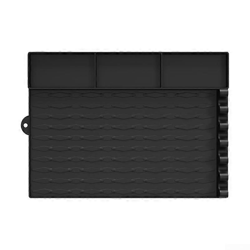 Silicone Baking Sheet Protector for Grill Area, Easy to Clean, 3 Squares, Black, Non-Stick Heat Resistant