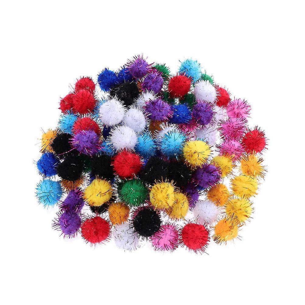 Colored Pom Poms Assorted Color Craft Accessories Christmas Diy Handmade Material Glitter Plush Ball 2000Pcs in 1Pack