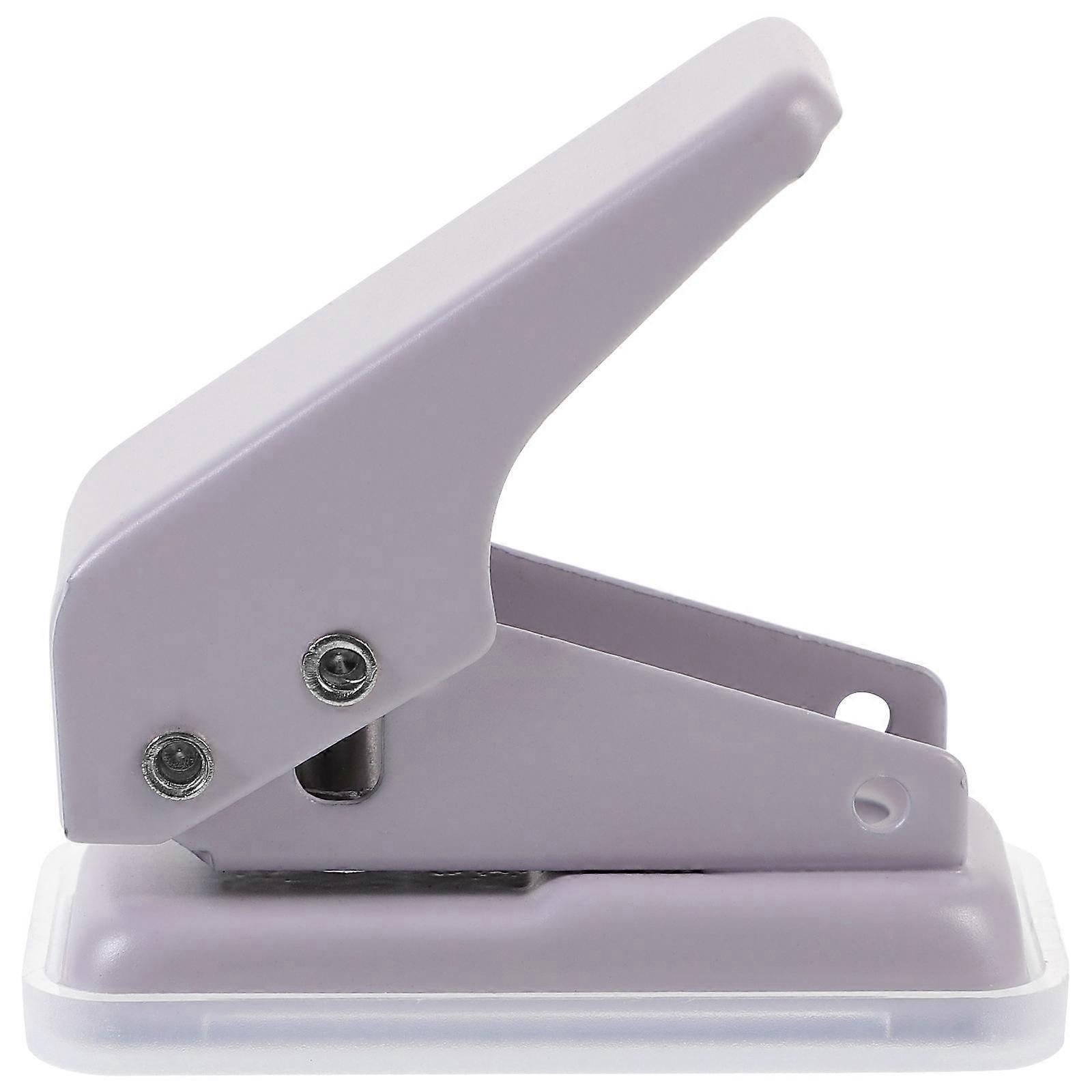 Paper Sheets Hole Maker Puncher For Office Work Home Use Compact Plastic Lavender 1Set