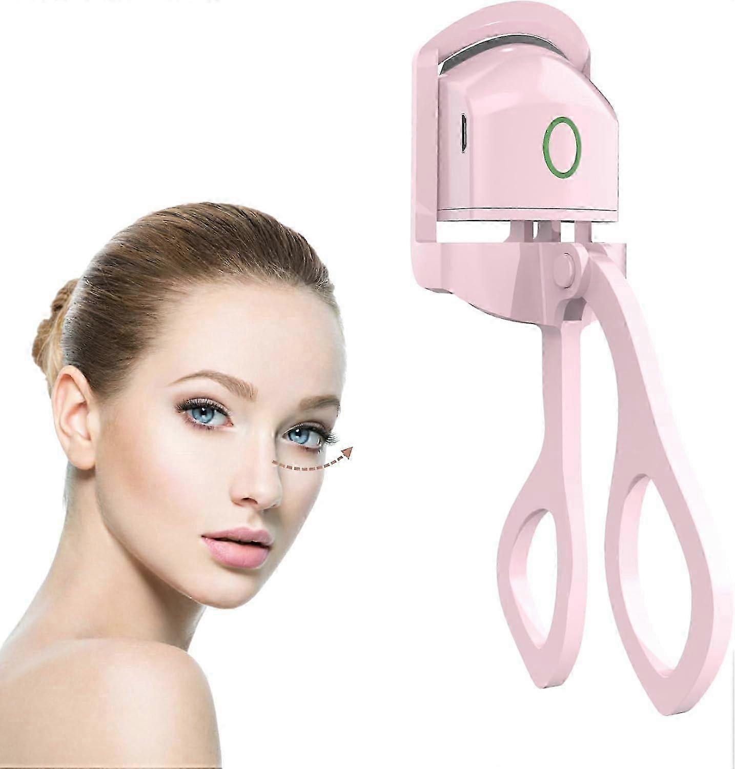 Recourbe-cils chauffants - Recourbe-cils chauffant rapide - Recourbe-cils électrique rechargeable - Contrôle de la température, recourbement naturel rapide pour une longue durée
