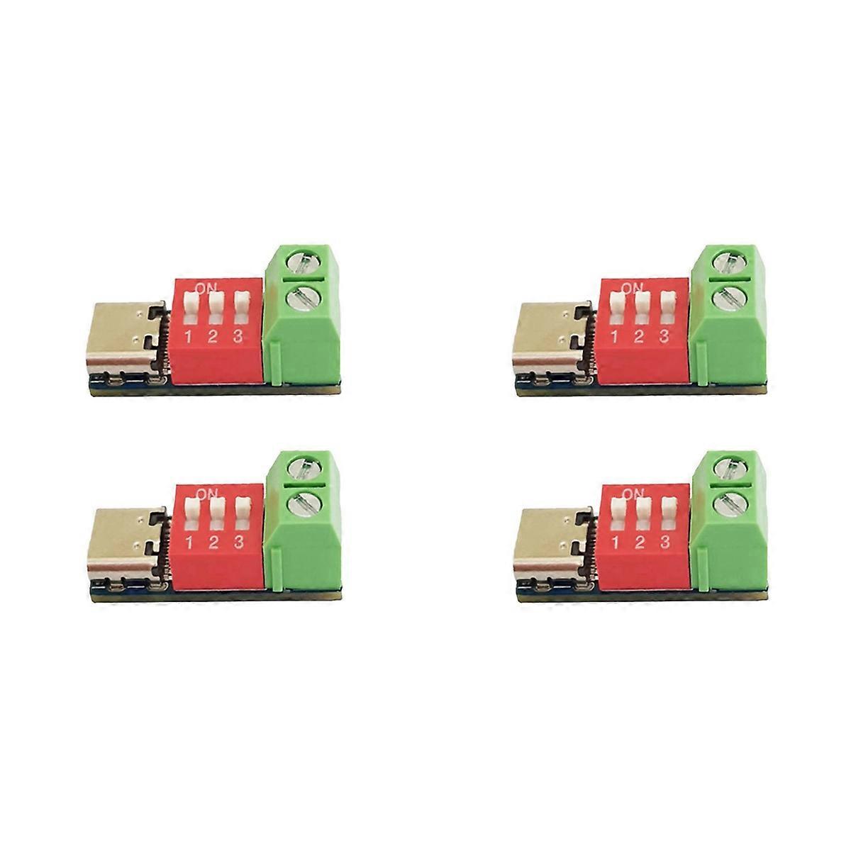 2PCS Type-C PD QC Trigger 5V-20V DC Adjustable Voltage Power Module