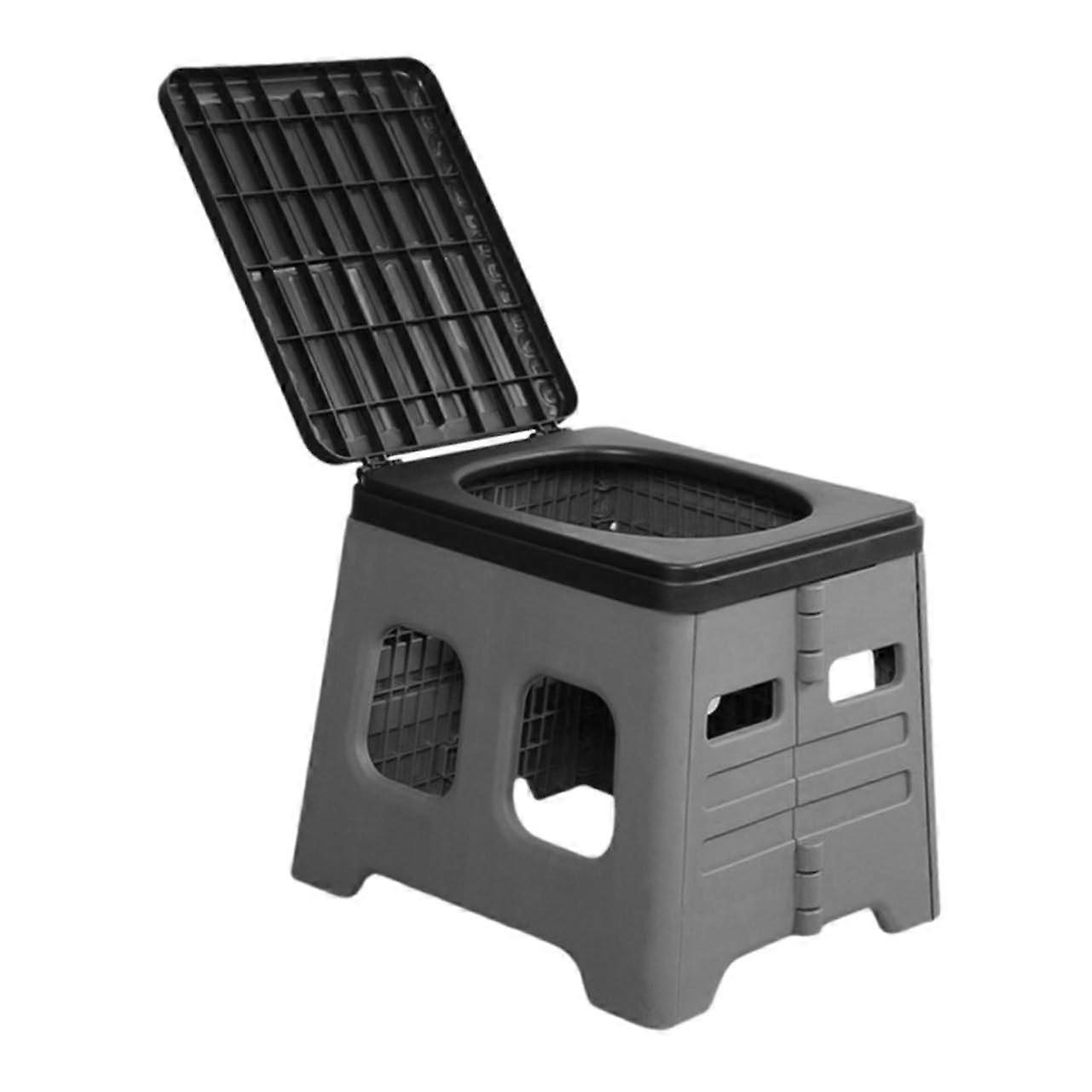 Outdoor Toilet Portable Folding Travel Potty with Canopy and Bidet for Camping, Towing Hitch Compatibility, Compact Design