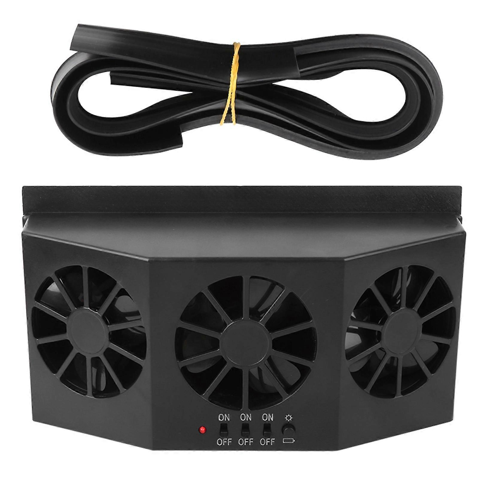 Solar Powered Car Ventilator Portable Auto Air Vent Cooling Fan, Universal Window Ventilation System for Vehicles