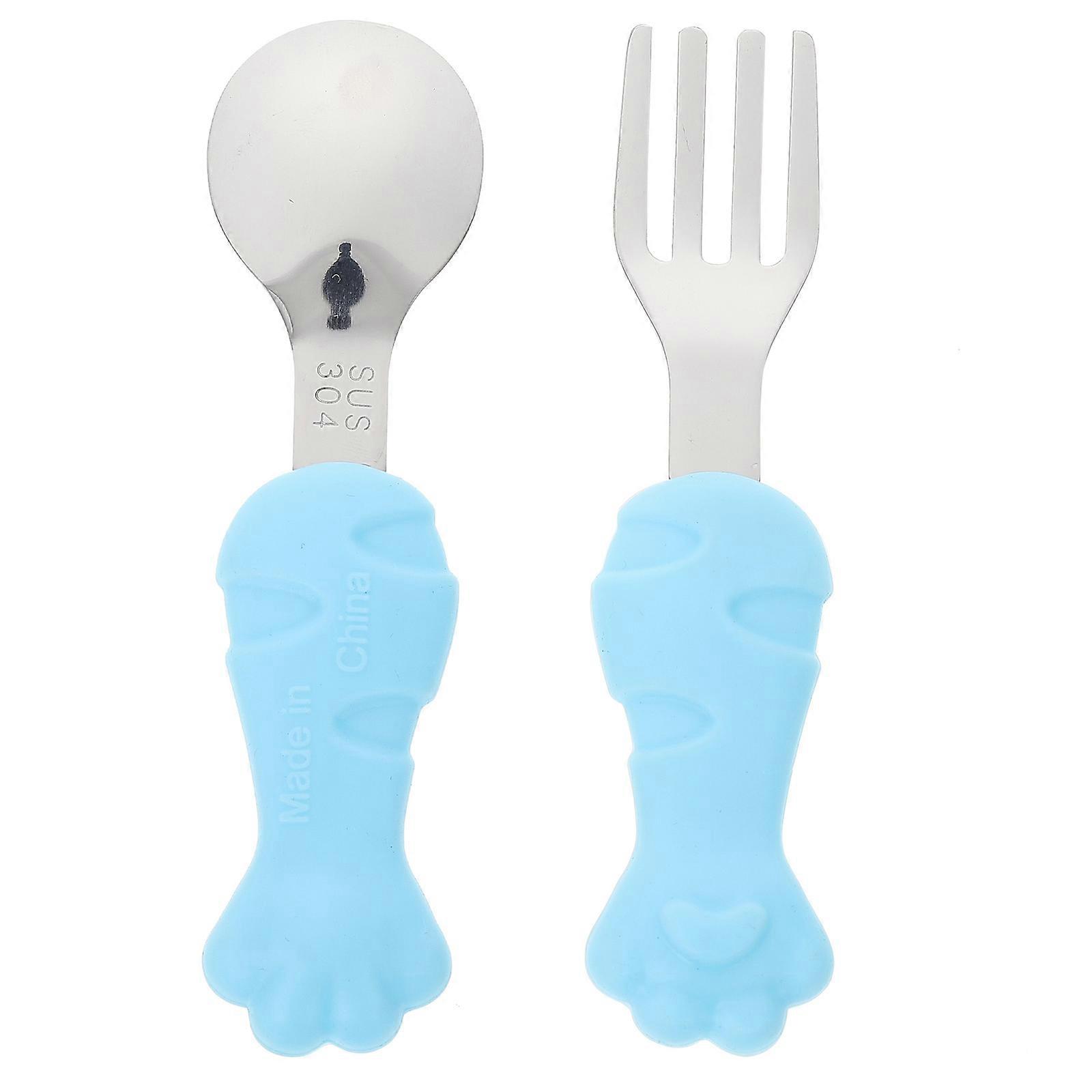 Childrens Cutlery Child Spoon Fork Nondeforming Smooth Surface 1Set