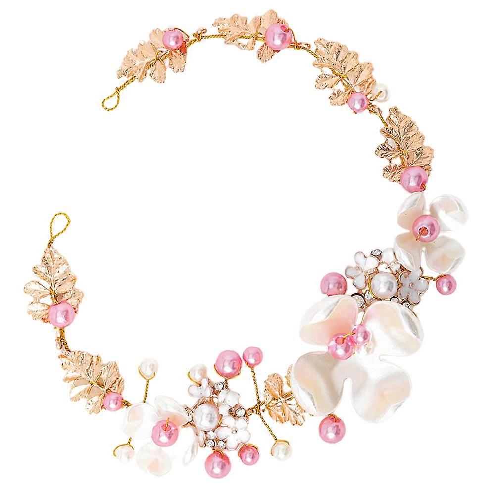 Pearl Hair Hoop for Decor with Pearl Ornaments and Durable Alloy Material Multi