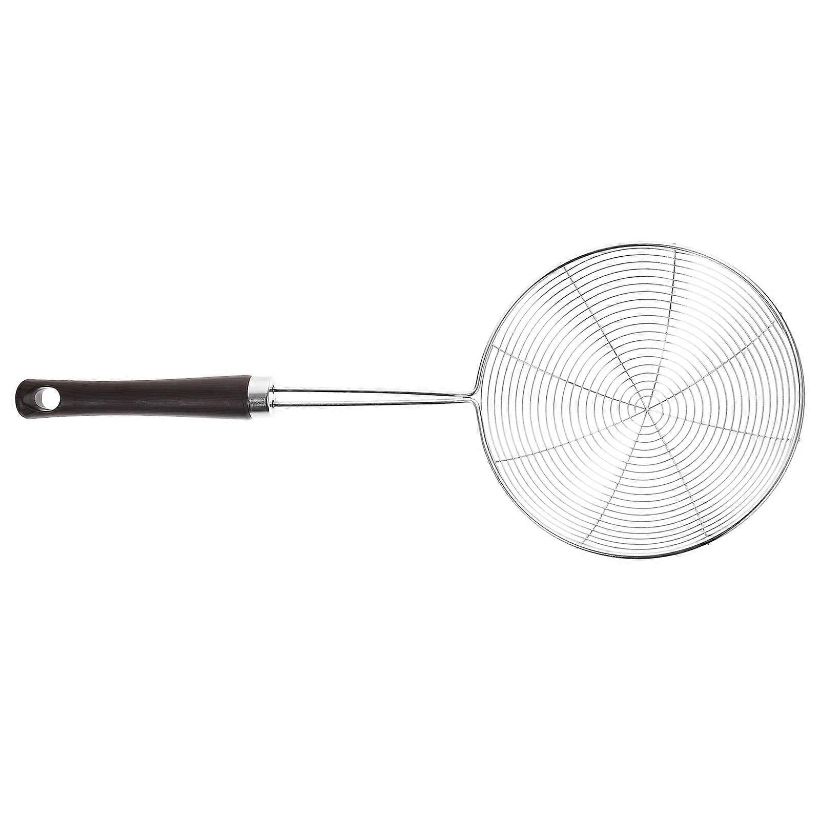 Stainless Steel Mesh Colander with Wooden Handle for Kitchen Use Wear and Corrosion Resistant
