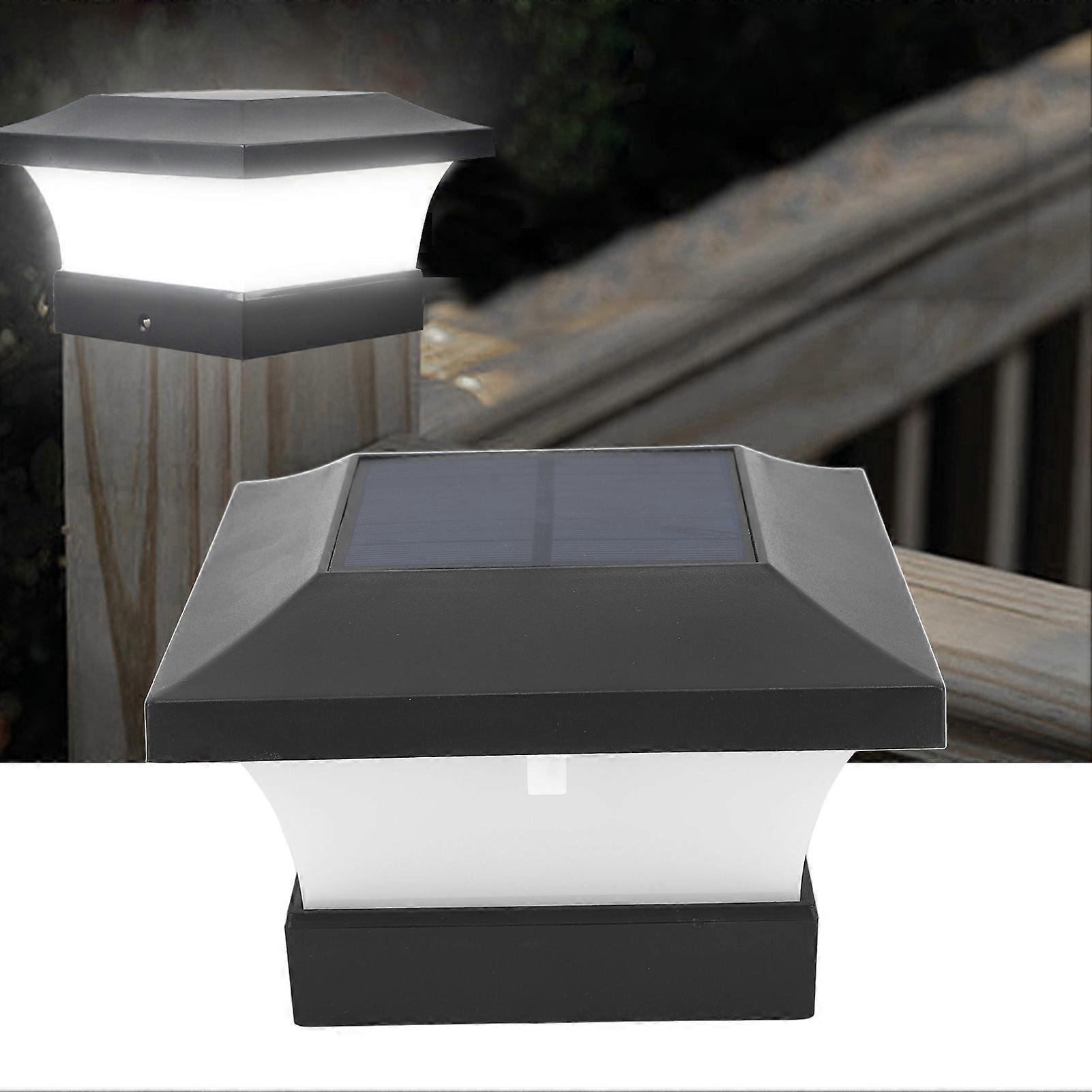 Solar Capital Lamp White Light 2000mAh IP65 LED Solar Post Cap Lights for Courtyard Fences Bridge 3W 6000K