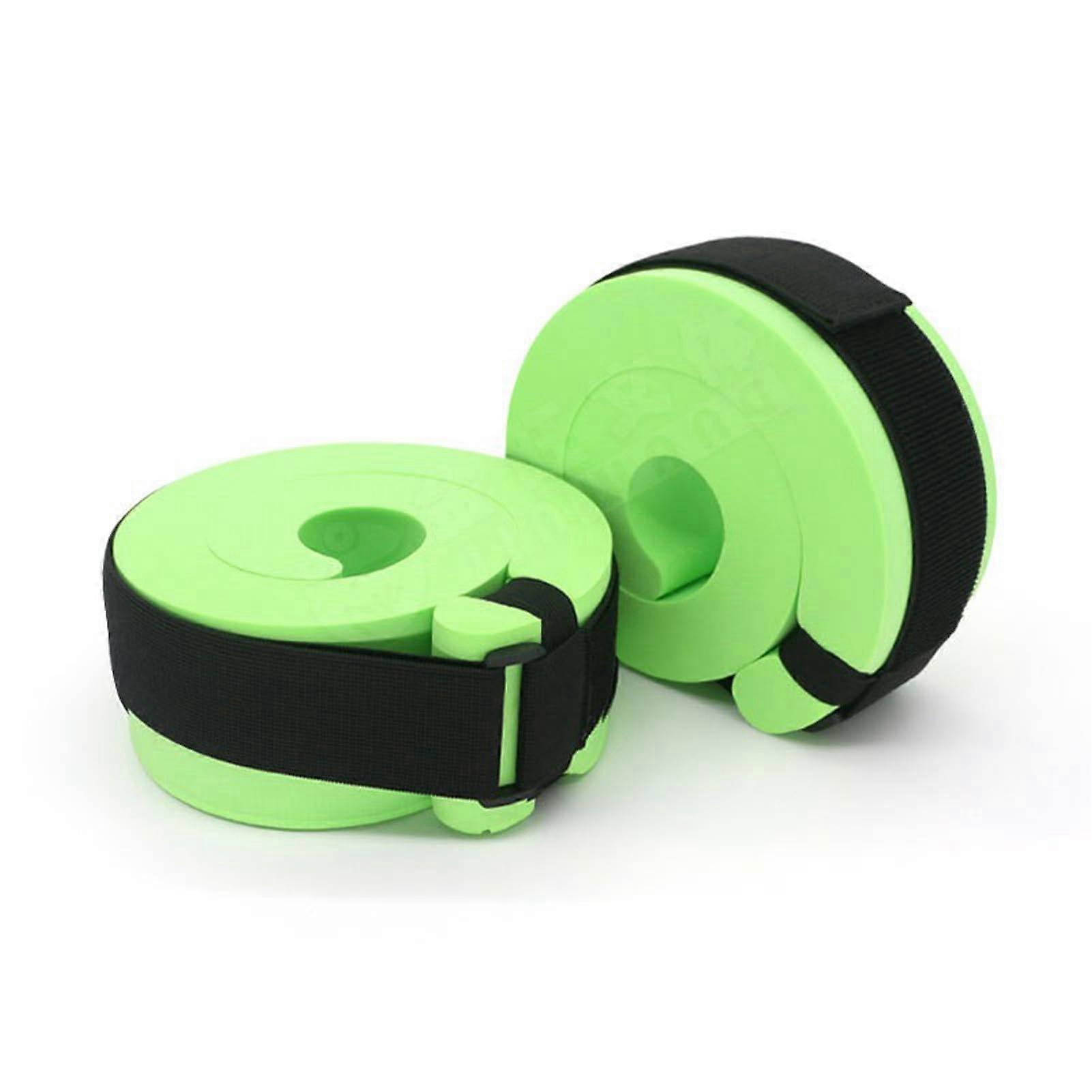 Inflatable Swim Arm Bands Foam Swimming Water Cuffs Set of 2 Green