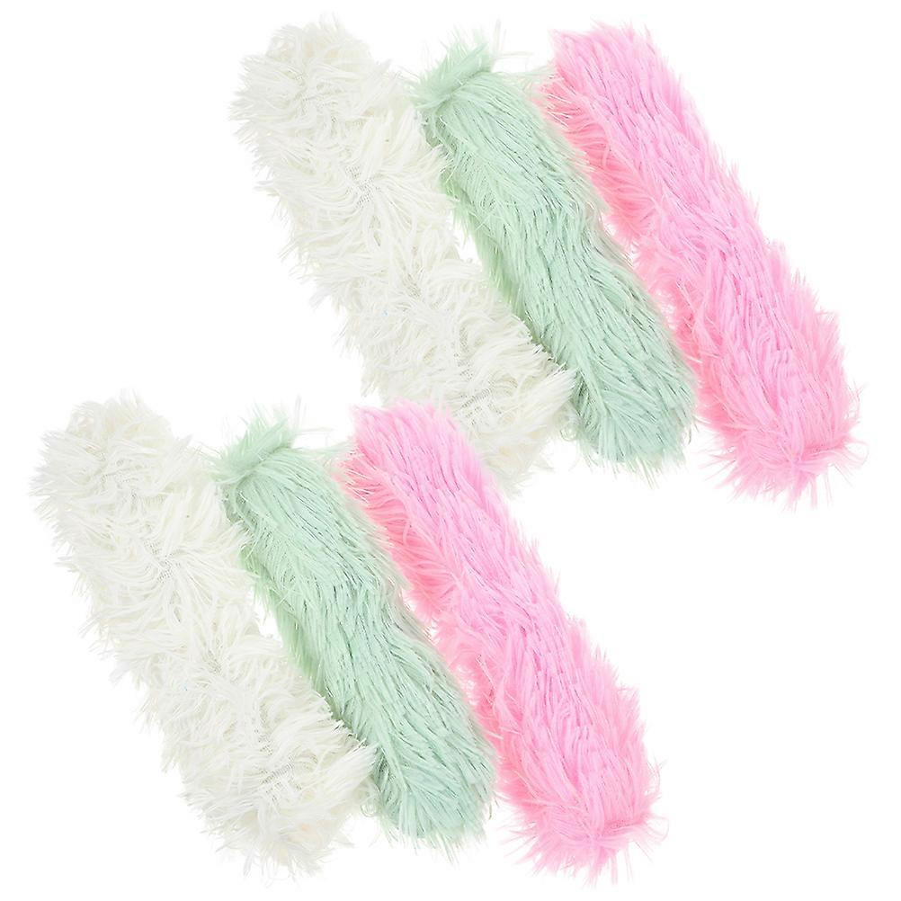Squeaky Cat Toy Interactive Fluffy Strip Toy Pet Entertainment 6Pcs