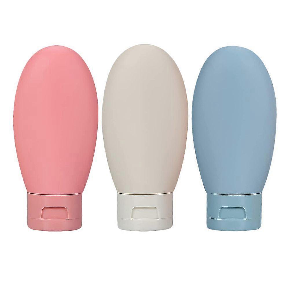 3Pcs Leak Proof Cosmetic Toiletry Containers Refillable  Shampoo Bottles 60ML