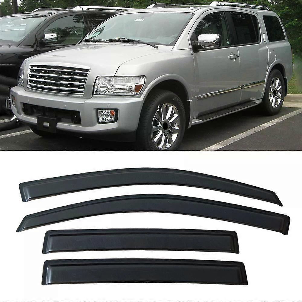 Suitable for Infiniti QX56 JA60 2004 2005 2006 2007 2008 2009 2010 Wind Deflectors Rain Guards Door Visor Shades Ventvisor Window Visor
