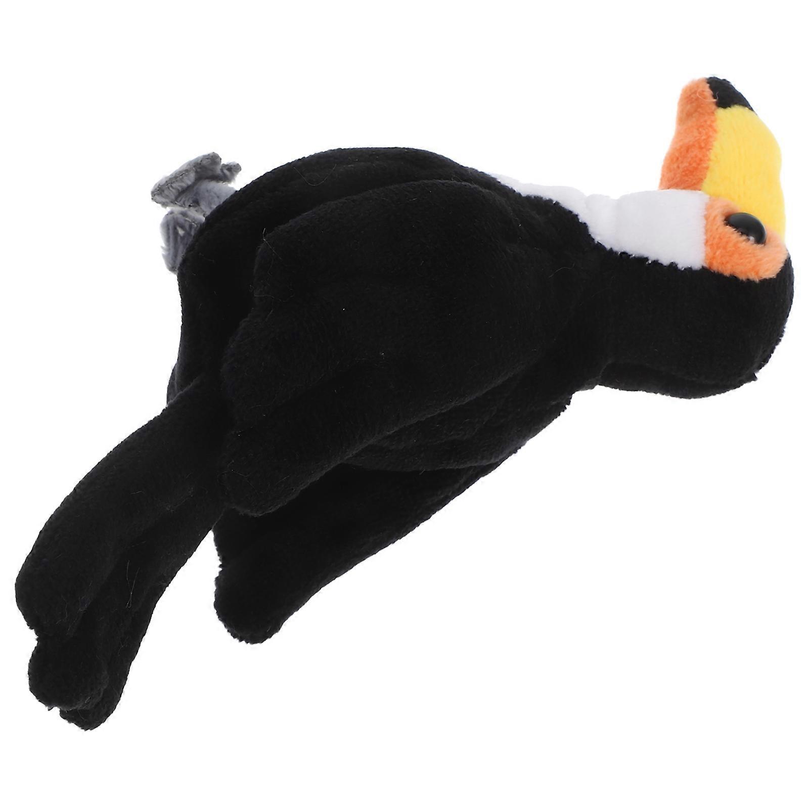 Miniature Soft Bird Hand Puppet for Kids, Realistic Finger Puppet for Interactive Storytelling and Theater Play