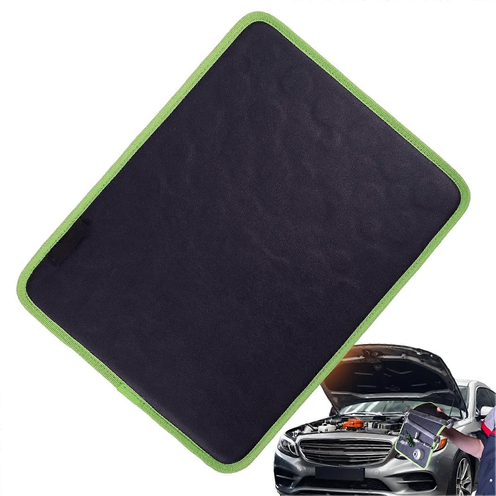 Magnetic Tool Holder, Magnetic Mat for Tool Parts, Flexible Magnetic Work Mat PVC Leather for Bolts to Reduce Tool Search Time