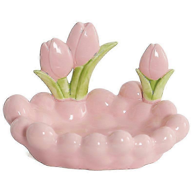 Creative ceramic snack tray for living room table decorations and key storage