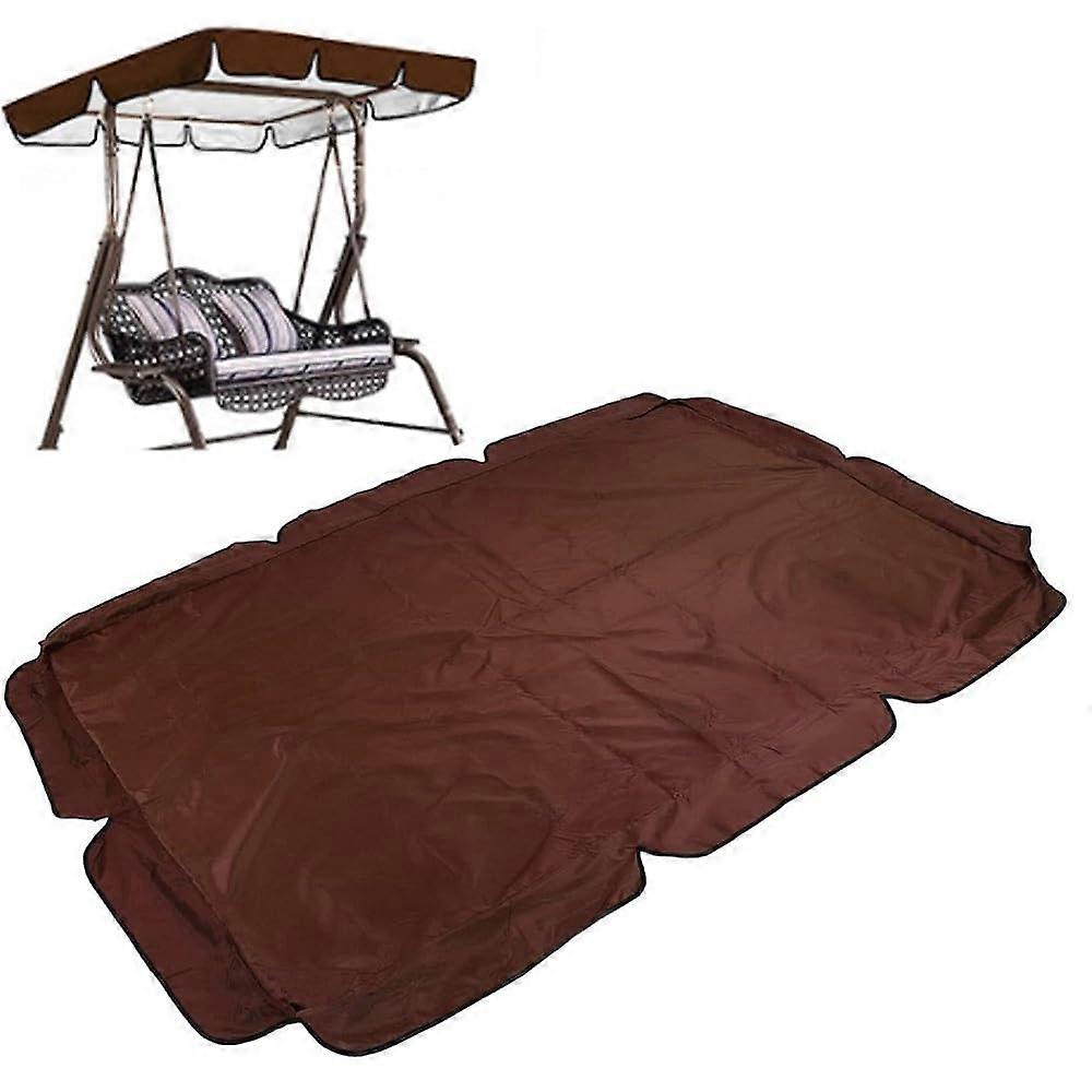 Replacement Canopy for Hollywood Swing 3Seater Sun Canopy – Waterproof Swing Canopy Replacement Cover (Canopy Only) 249×185×18cm Brown