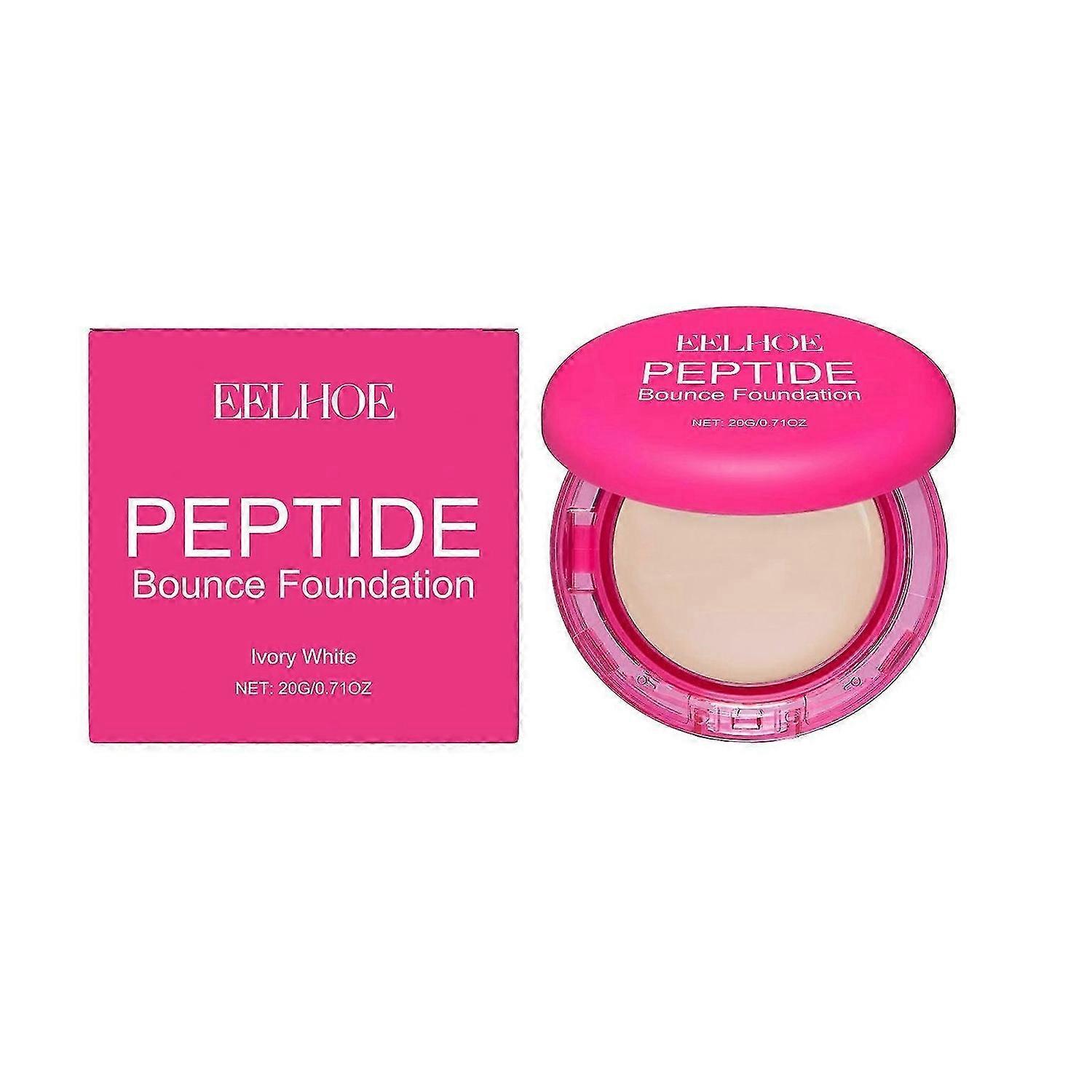 Peptide Bounce Foundation | Peptide-Infused Bounce Balm Foundation Concealers | Tri-Ceramide Complex for Mature Skin, Buildable Medium Coverage & Line