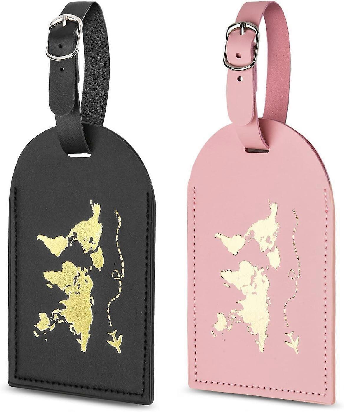 2pcs Luggage Tags, Mr Mrs Suitcase ID Tags, Leather Luggage Tags