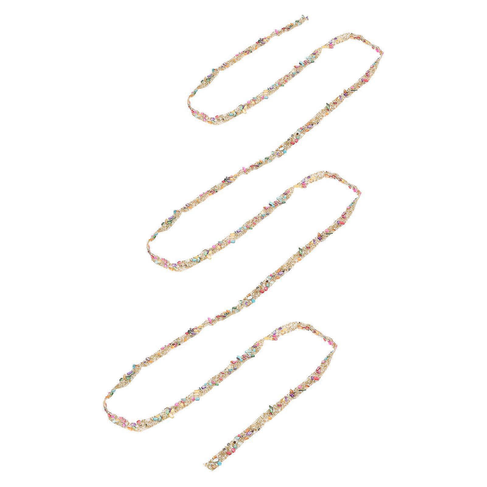 2025 أحدث طراز 9.8ft حجر الراين تقليم الشريط 1.3 سم عرض ملون