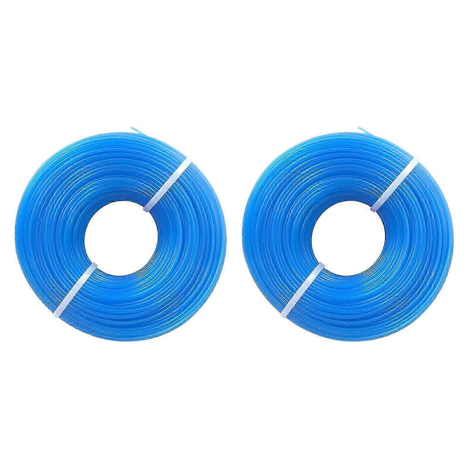 2 Rolls Premium Spare Parts Accessory Grass Trimmer Line Suitable for Lawn Care and Gardening