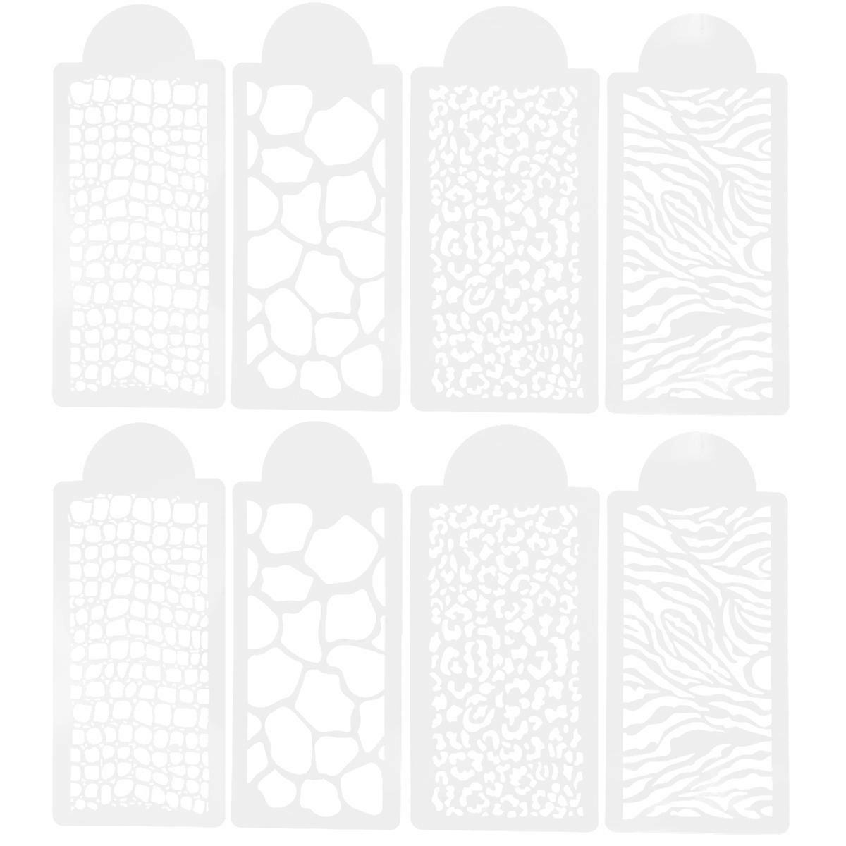 Decoration Templates Plastic Embossing Template Diy Cake Lace Decoration Printing Templates For Baking Diy Enthusiasts 8Pcs