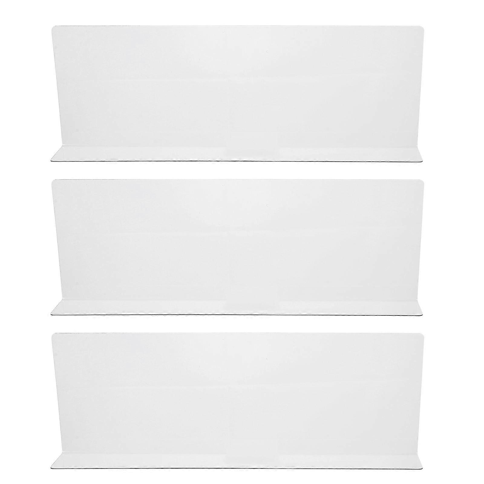 3pcs Thickened PVC Shelf Dividers for Supermarket & Store Organization | High Stability Plastic Shelf Separators for Efficient Product Classification