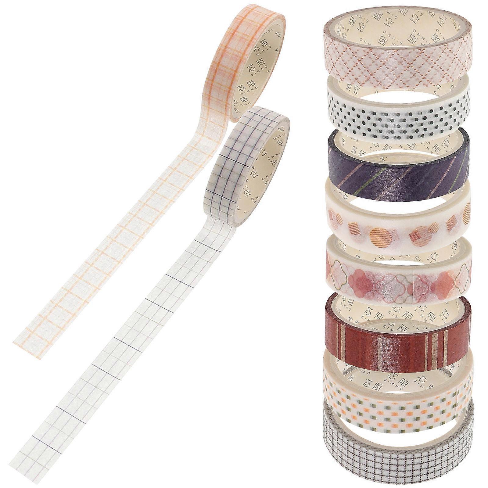 Washi Tape For Journaling Washi Tape Set Multi-Colored 10mm Width 9.8 Feet Length Tear-Resistant 10 Rolls