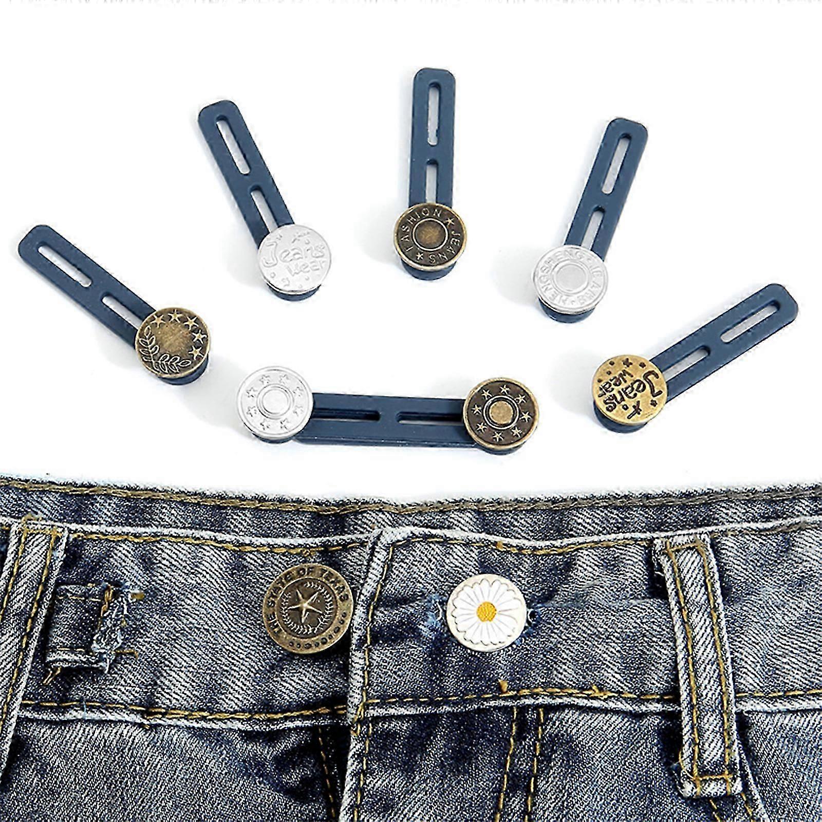 Extensor de botão para calças, extensores de cintura para homens mulheres, Jean Button Extender cintura extensor jeans