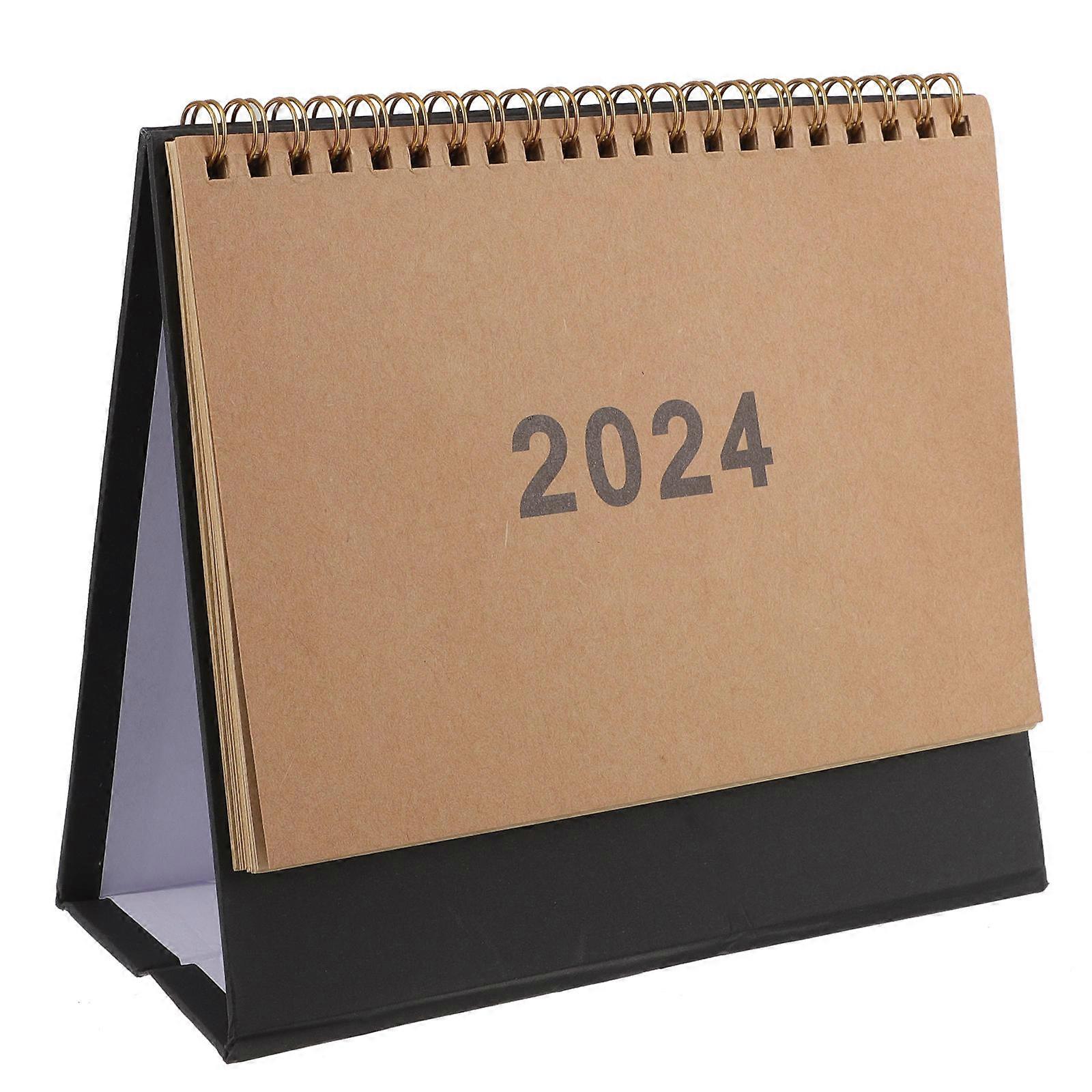 Home Office Calendar Date Tracking Decorative Tabletop Calendar 19X17X7CM Rectangular Style 1Set