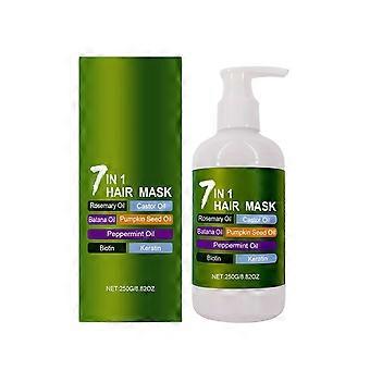 7 in 1 Hair Mask, Rosemary Oil with Batana Oil, Castor Oil, Pumpkin Seed & Peppermint Oil, Keratin, Aloe, Deep Conditioner Repair Dry Frizzy Hair