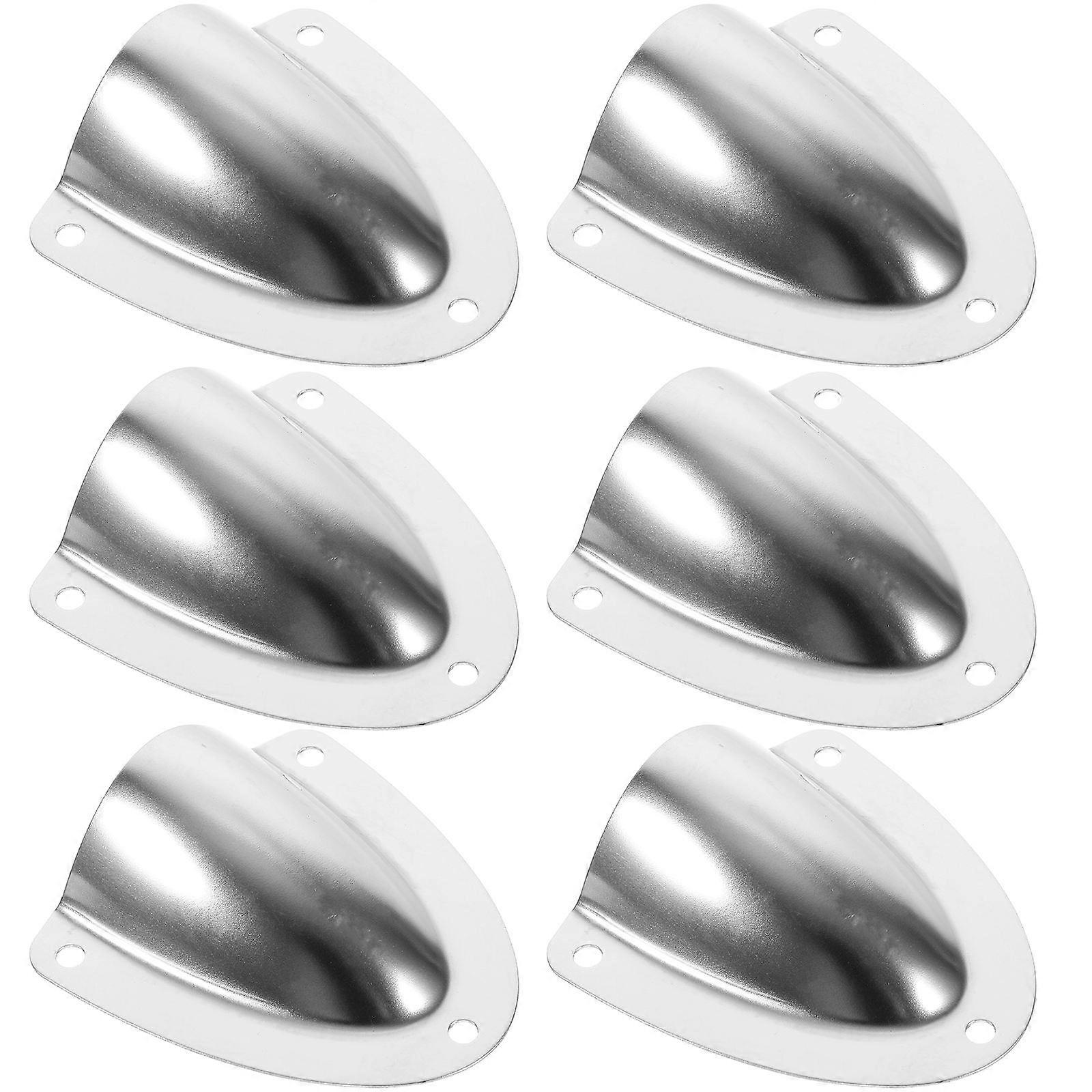 Boat Vent Cover Clamshell Vent Function Wire Cover 6Pcs Silver