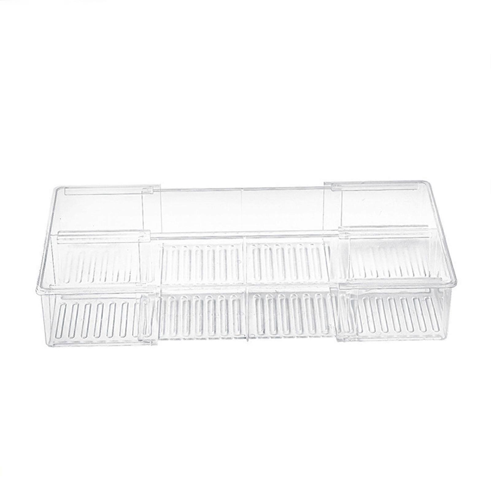 Spaces Saving Expandable 2 Section Storage Box Clear Plastic Designs for Multipurpose Home Organization Needs