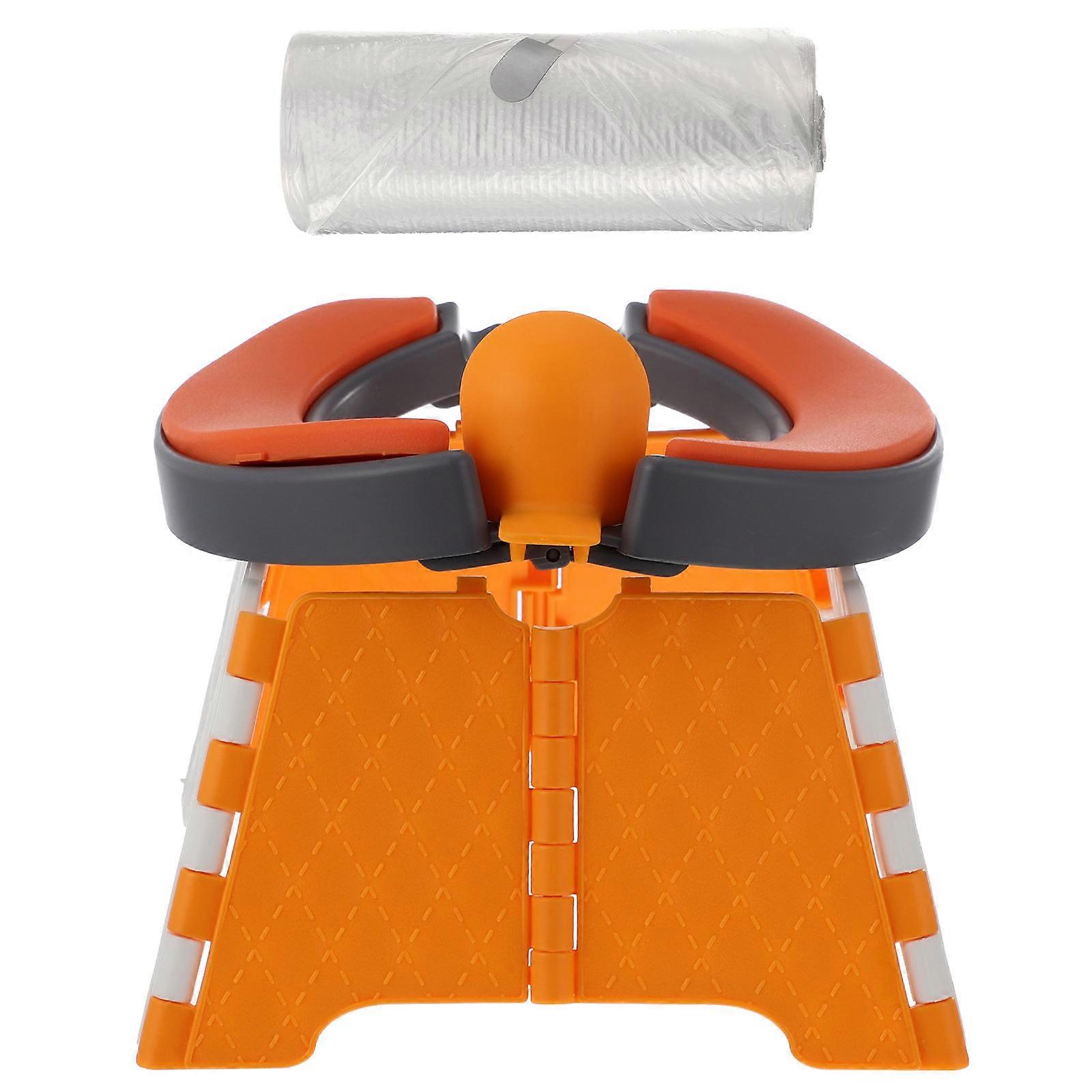 Portable Baby Potty Toilet for Children Use Foldable and Durable Plastic Silicone 1 Set