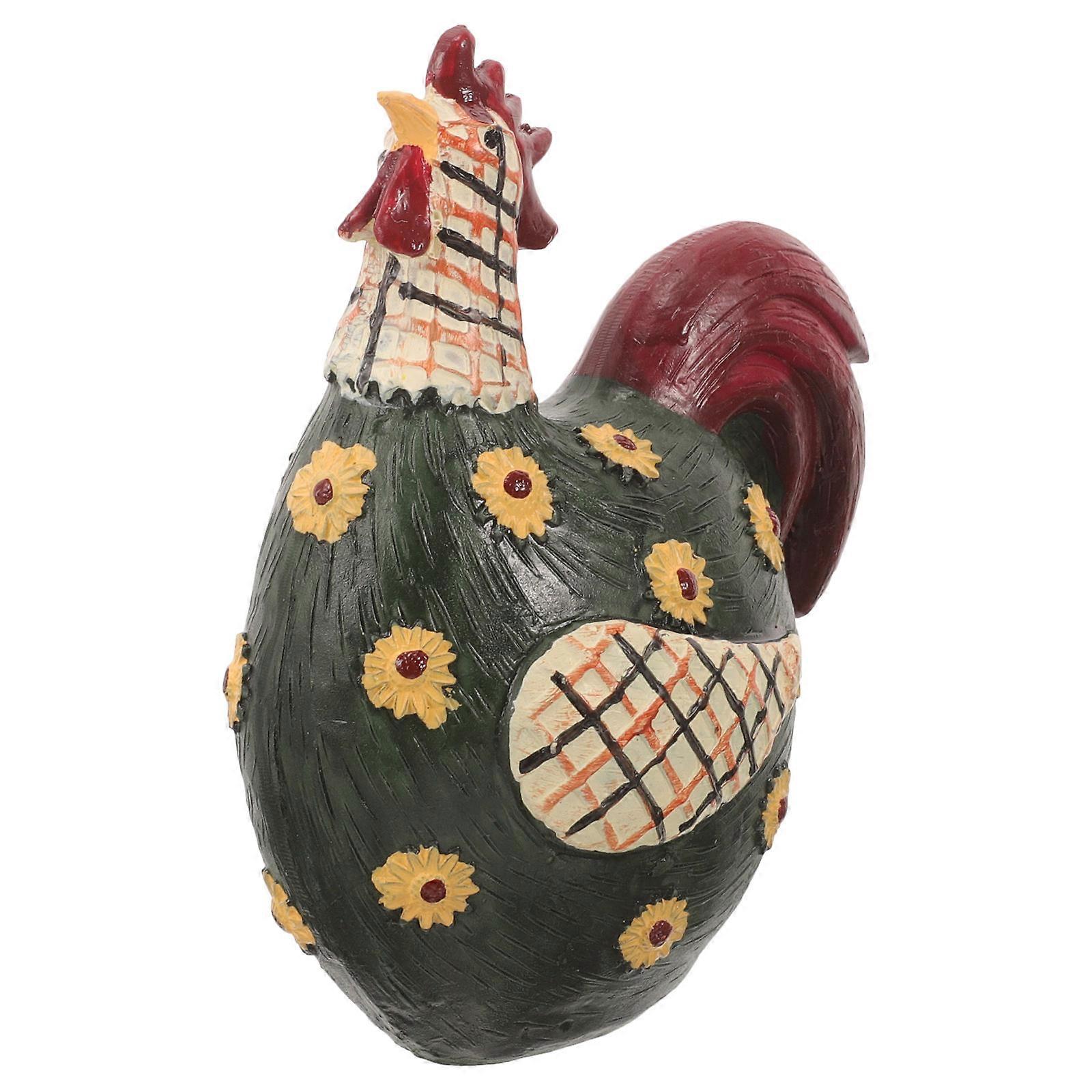 Delicate Resin Chicken Decor Table Ornament Easter Style Indoor Space Enhancement 12 00X8 00X7 00CM 1Pack