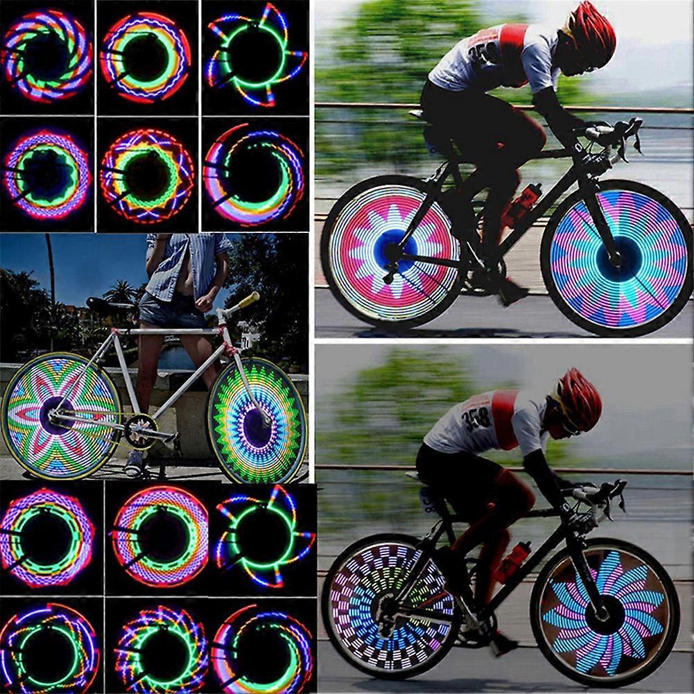 32 At Patterns Bike Light Double Display Spoke Light Riding Light Warning Light